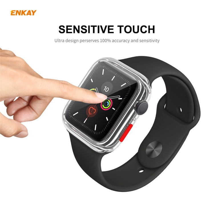 ENKAY Hat-prince Full Coverage TPU Case + Tempered Glass Protector for Apple Watch Series 6 / 5 / 4 / SE 40mm