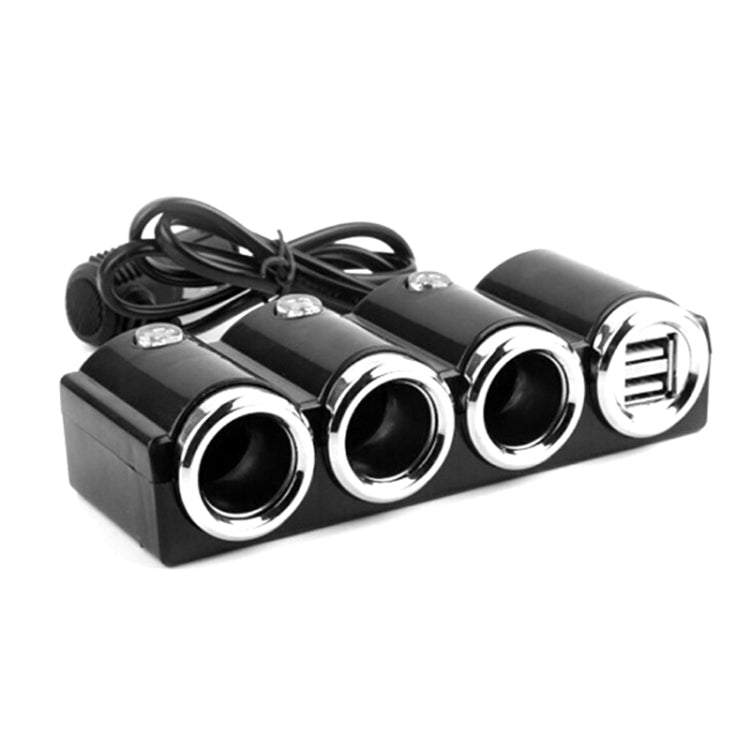 Car Cigarette Lighter Socket Splitter Dual USB Port Car Charger 3-Way Adapter ÎҵÄÉ̵ê