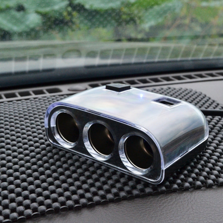 Car Cigarette Lighter Splitter Adapter 3 Socket Cigarette Lighter Splitter Dual USB Car Charger On/Off Switches 12V Car Splitter Adapter ÎҵÄÉ̵ê