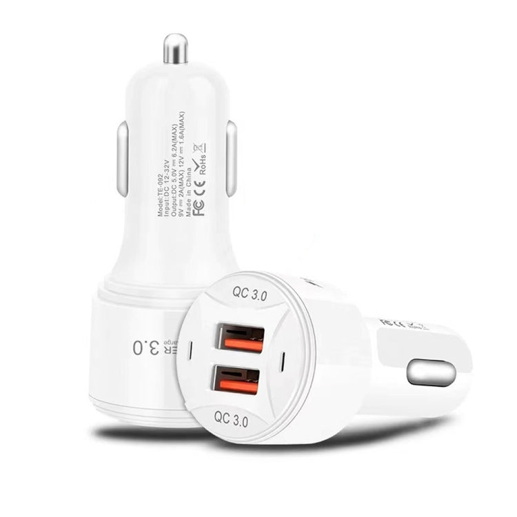 TE-092 36W Dual QC3.0 USB Fast Car Charger ÎҵÄÉ̵ê