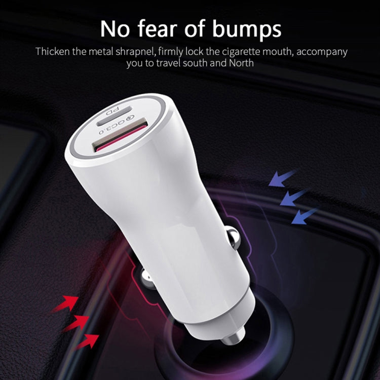 P21 Portable PD 20W + QC 3.0 18W Dual Ports Fast Car Charger ÎҵÄÉ̵ê