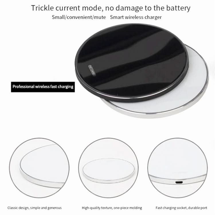 WX-69 10W Ultra-thin Wireless Charger Mirror Wireless Charger for Mobile Phone