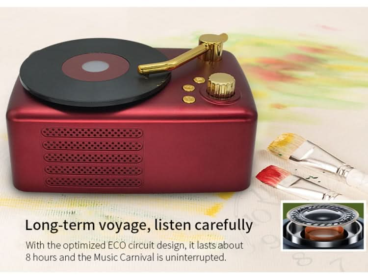 Retro Style Bluetooth Speaker, Built-in High-sensitivity FM Receiving Antenna, Long-Term Voyage