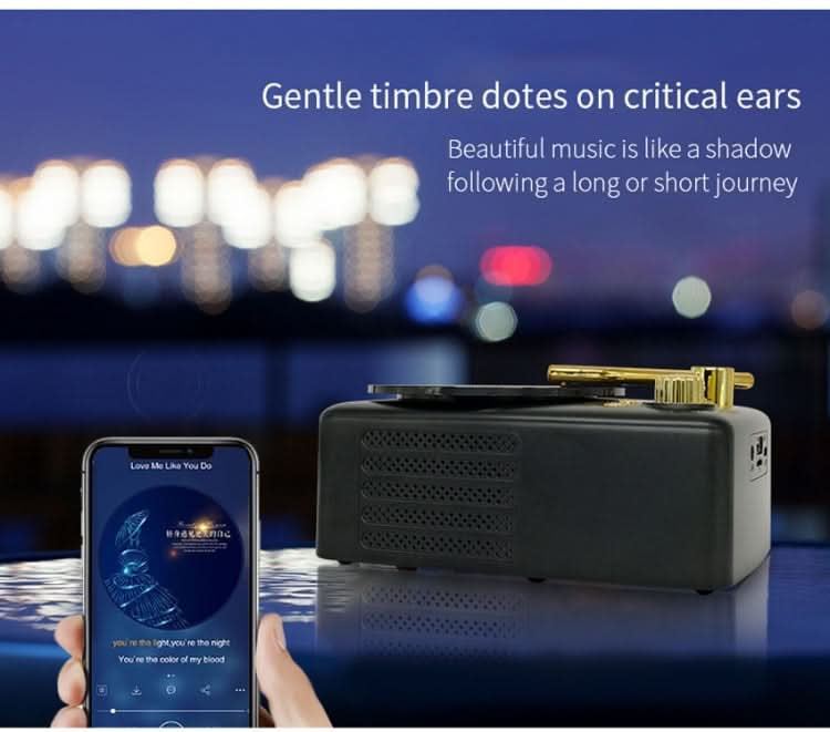 Retro Style Bluetooth Speaker, Built-in High-sensitivity FM Receiving Antenna, Long-Term Voyage