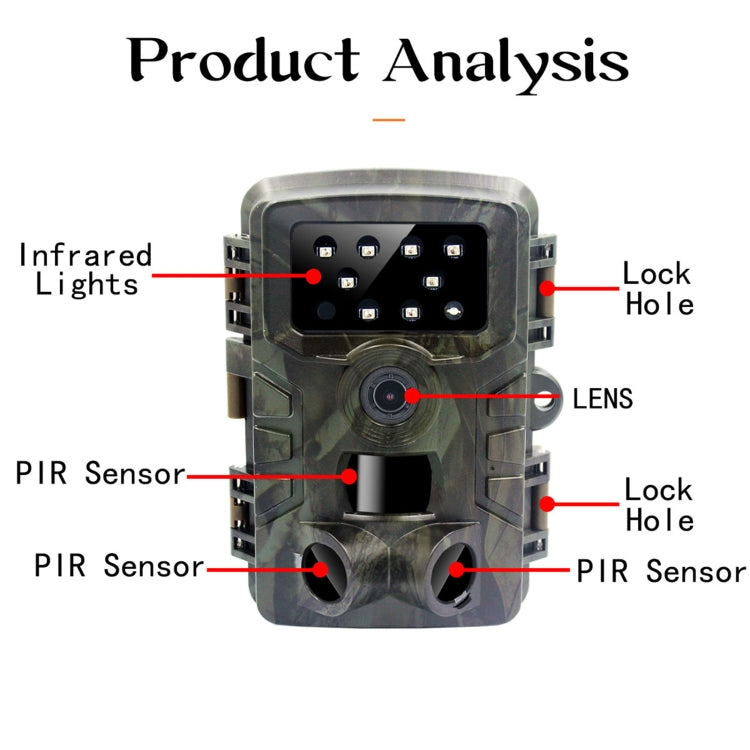 PR700 1080P Wildlife Hunting Camera Motion Activated Night Vision Camcorder for Outdoor Tracking Scan Trigger Reluova