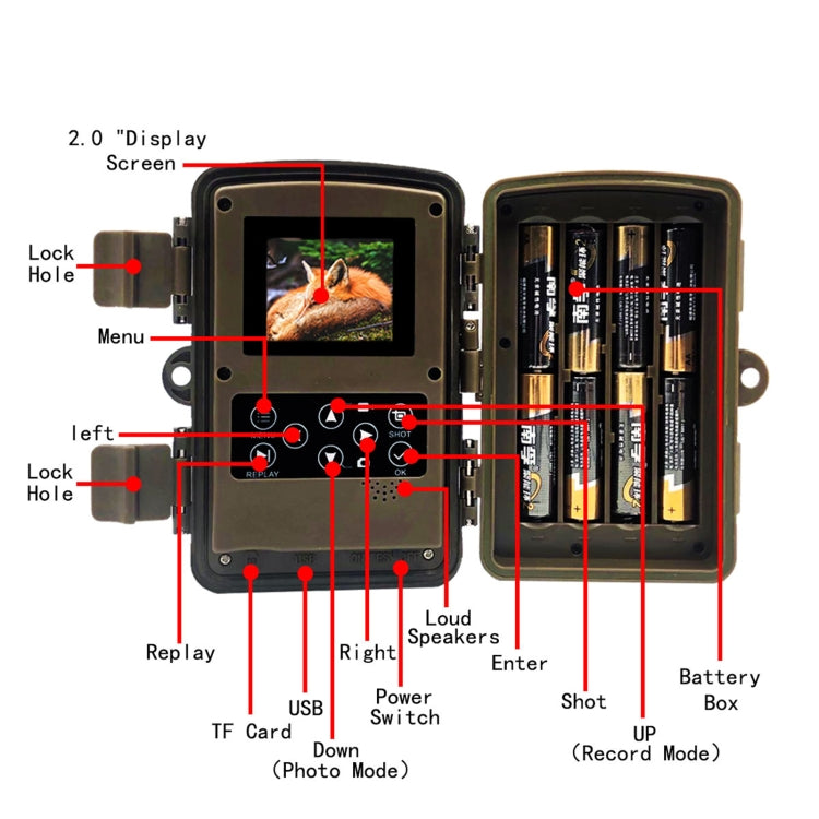 PR700 1080P Wildlife Hunting Camera Motion Activated Night Vision Camcorder for Outdoor Tracking Scan Trigger Reluova