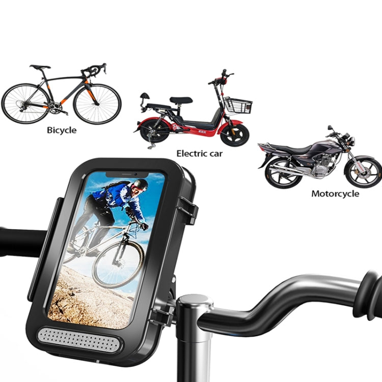 Bicycle Phone Holder Waterproof Bicycle Motorcycle Handlebar Case For 4.7-6.8 Inch Mobile Phone Mount Reluova