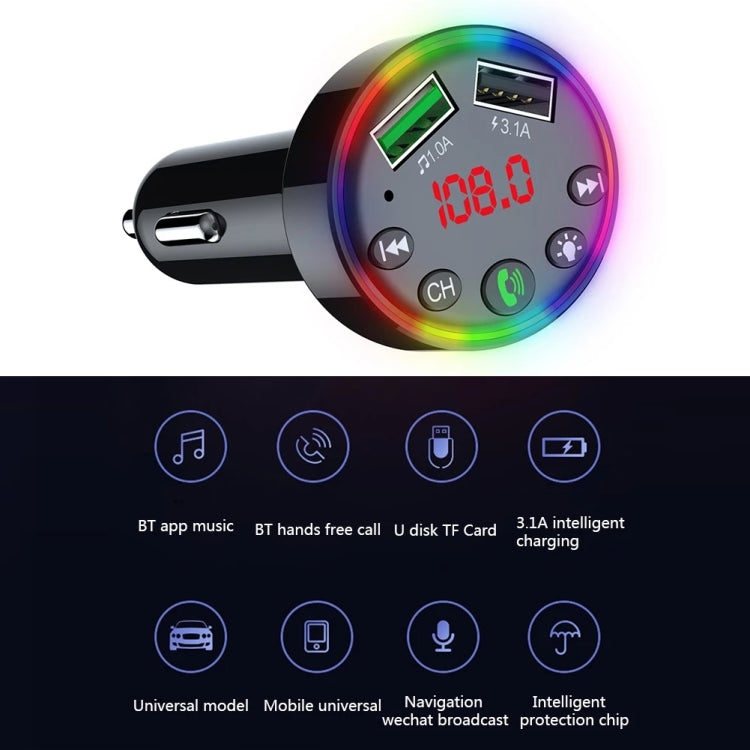 F9 Car MP3 Modulator Player Wireless Hands-free Audio Receiver Dual USB Fast Charger FM Transmitter Car Kit