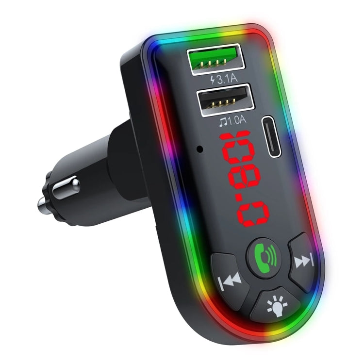 F7 Car MP3 Player 12V Colorful Breathing Light QC3.1 Wireless Dual Port Fast Charging PD ÎҵÄÉ̵ê