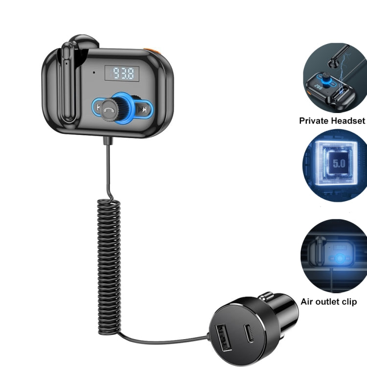 T2 FM Transmitter Hands-free Headphone Kit Headphone MP3 Player Private Call USB PD Quick Charge Audio Receiver ÎҵÄÉ̵ê