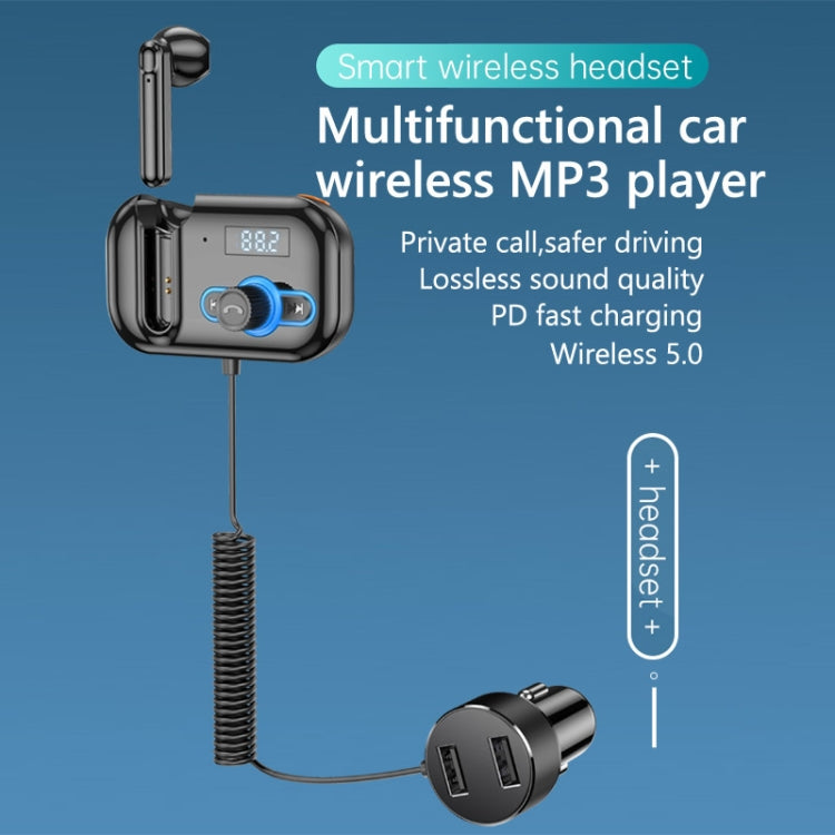 T2 FM Transmitter Hands-free Headphone Kit Headphone MP3 Player Private Call USB PD Quick Charge Audio Receiver ÎҵÄÉ̵ê