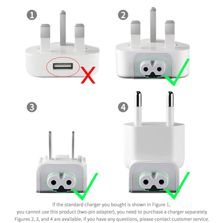 2 PCS XJ01 Power Adapter for iPad 10W 12W Charger & MacBook Series Charger, EU Plug