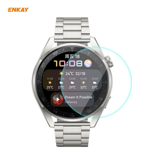 For Huawei WATCH 3 Pro 48mm ENKAY Hat-Prince 0.2mm 9H 2.15D Curved Edge Tempered Glass Screen Protector Watch Film