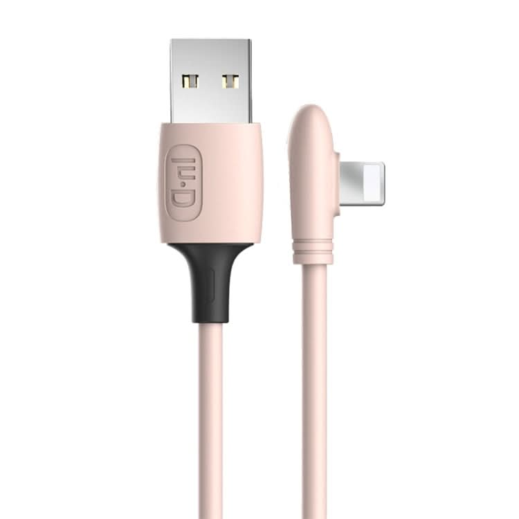 ENKAY Hat-Prince ENK-CB210 2.4A USB to 8 Pin 90 Degree Elbow Silicone Data Sync Fast Charging Cable, Cable Length: 1.2m