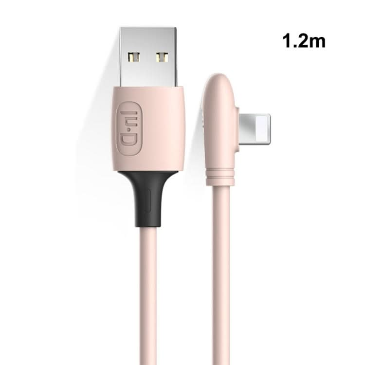 ENKAY Hat-Prince ENK-CB210 2.4A USB to 8 Pin 90 Degree Elbow Silicone Data Sync Fast Charging Cable, Cable Length: 1.2m