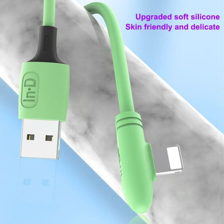 ENKAY Hat-Prince ENK-CB210 2.4A USB to 8 Pin 90 Degree Elbow Silicone Data Sync Fast Charging Cable, Cable Length: 1.2m