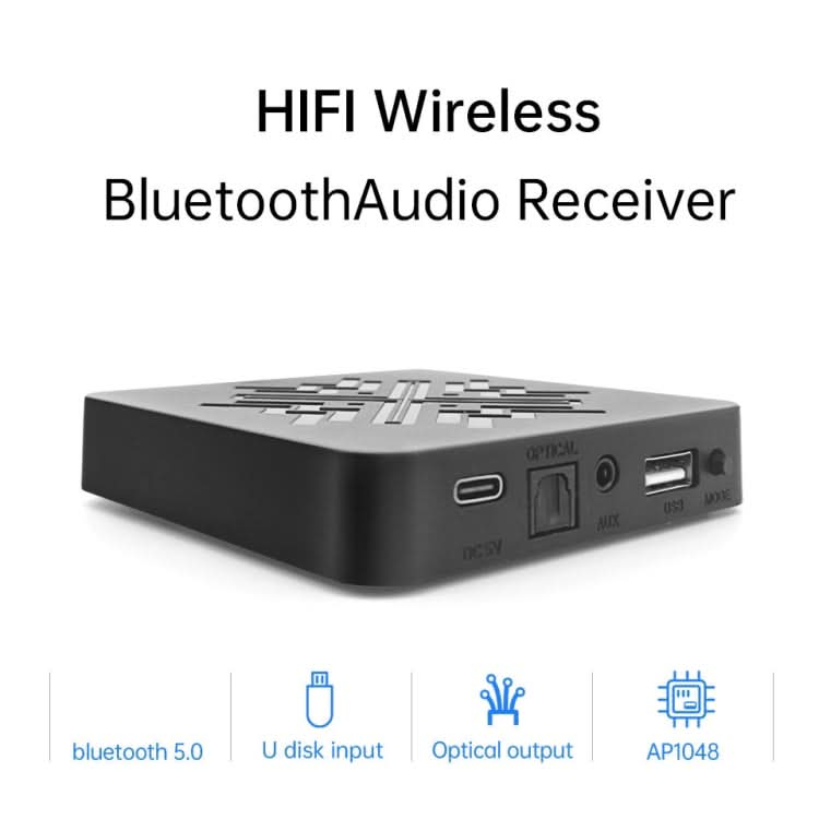 Q3 HiFi Wireless Bluetooth Digital Audio Receiver Support AUX 3.5mm / Optical Fiber / USB Output