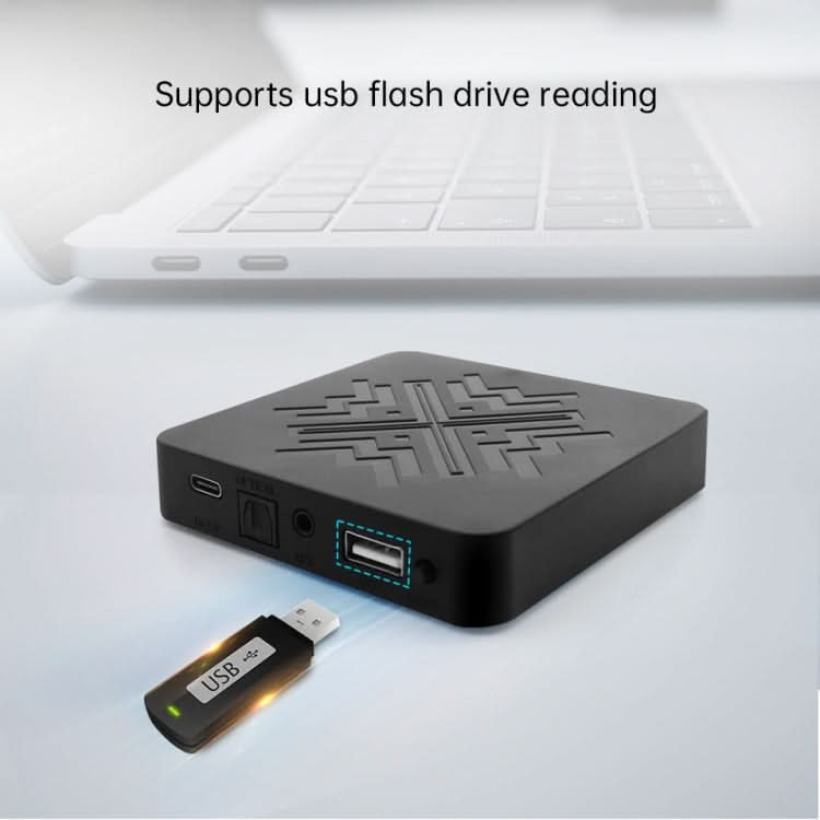 Q3 HiFi Wireless Bluetooth Digital Audio Receiver Support AUX 3.5mm / Optical Fiber / USB Output