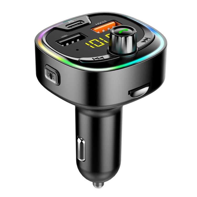 BT08D FM Transmitter Hands-free Car Kit MP3 Audio Player with QC3.0 + PD18W 5A Auto Fast Charger FM Modulator ÎҵÄÉ̵ê