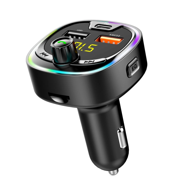 BT08D FM Transmitter Hands-free Car Kit MP3 Audio Player with QC3.0 + PD18W 5A Auto Fast Charger FM Modulator ÎҵÄÉ̵ê