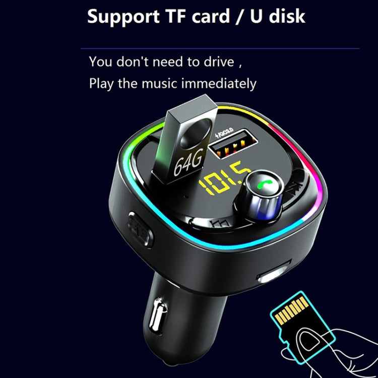 BT08D FM Transmitter Hands-free Car Kit MP3 Audio Player with QC3.0 + PD18W 5A Auto Fast Charger FM Modulator ÎҵÄÉ̵ê