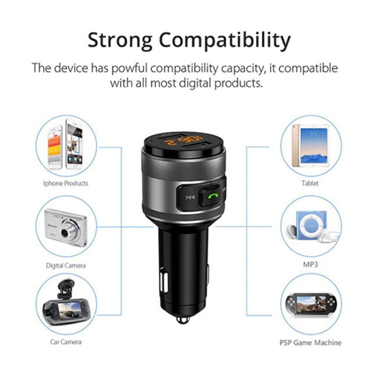 C57 QC3.0 Wireless FM Transmitter Fast Car Charger Bluetooth 5.0 Hands-free Car Modulator USB Flash Memory MP3 Player ÎҵÄÉ̵ê