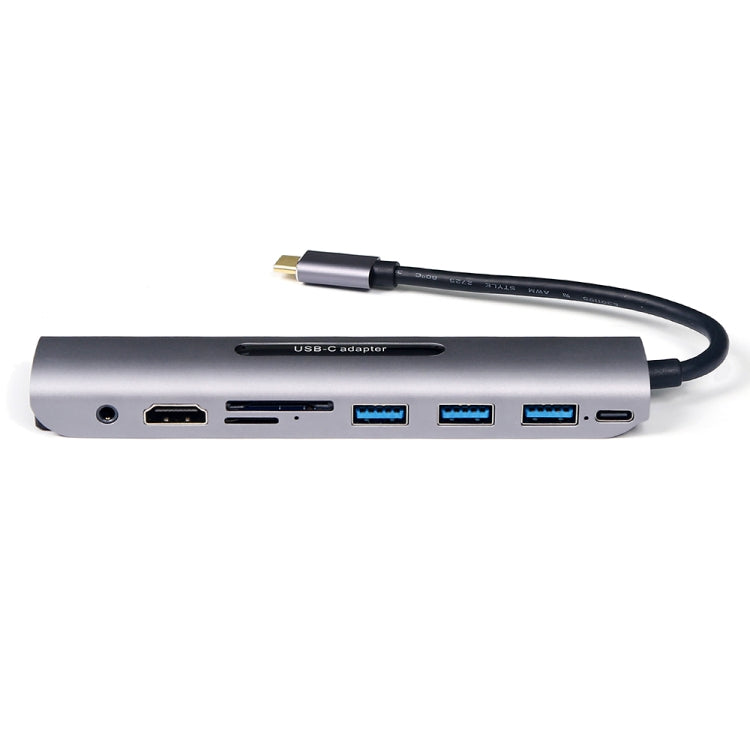 V161B 9-in-1 Type-C to HD / VGA / USB3.0 / SD / 3.5mm Audio / TF Card Reader HUB My Store