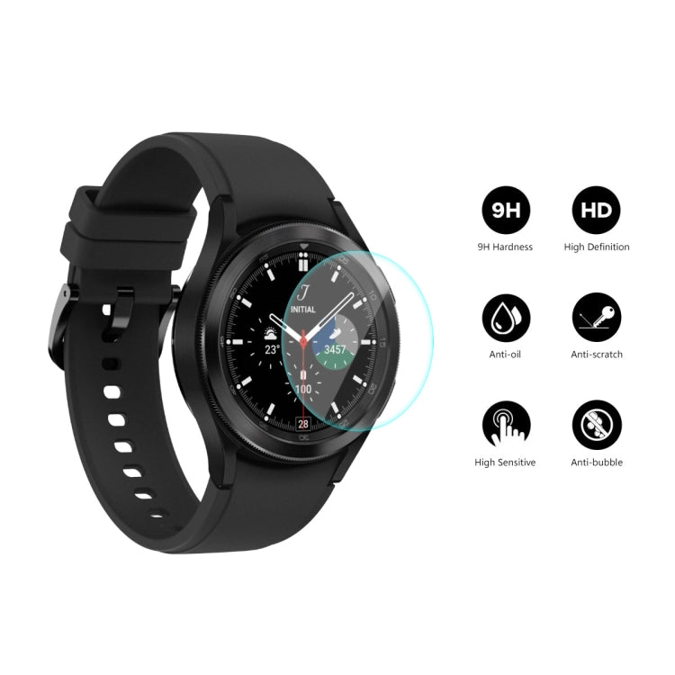 For Samsung Galaxy Watch4 Classic 42mm ENKAY Hat-Prince 0.2mm 9H 2.15D Curved Edge Tempered Glass Screen Protector Watch Film