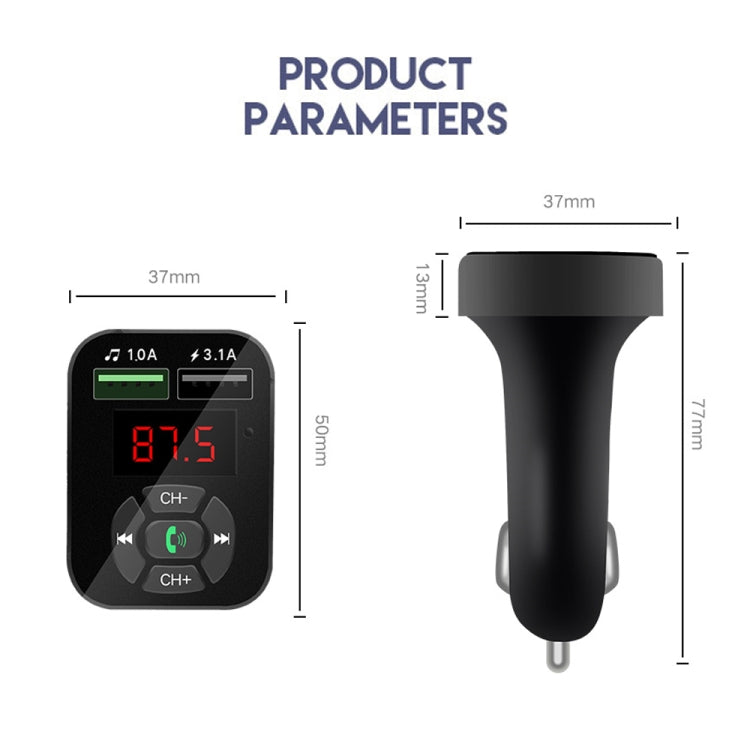 A9 Car FM Transmitter Hands-free Wireless Audio Receiver MP3 Player Dual USB Fast Charger ÎҵÄÉ̵ê