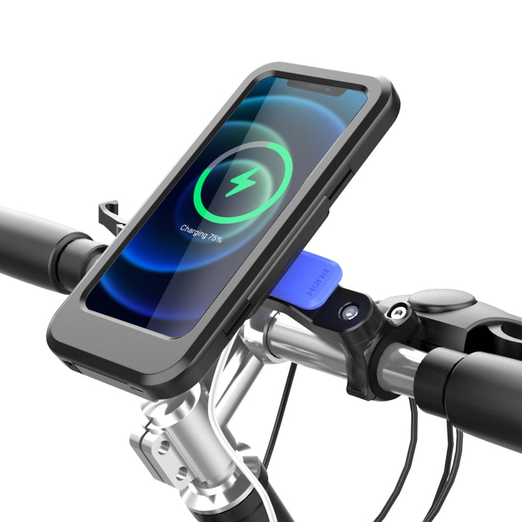 WH-69 Bicycle Non-slip Wireless Charging Phone Holder Motorcycle Motorbike Mobile Handlebar Bracket