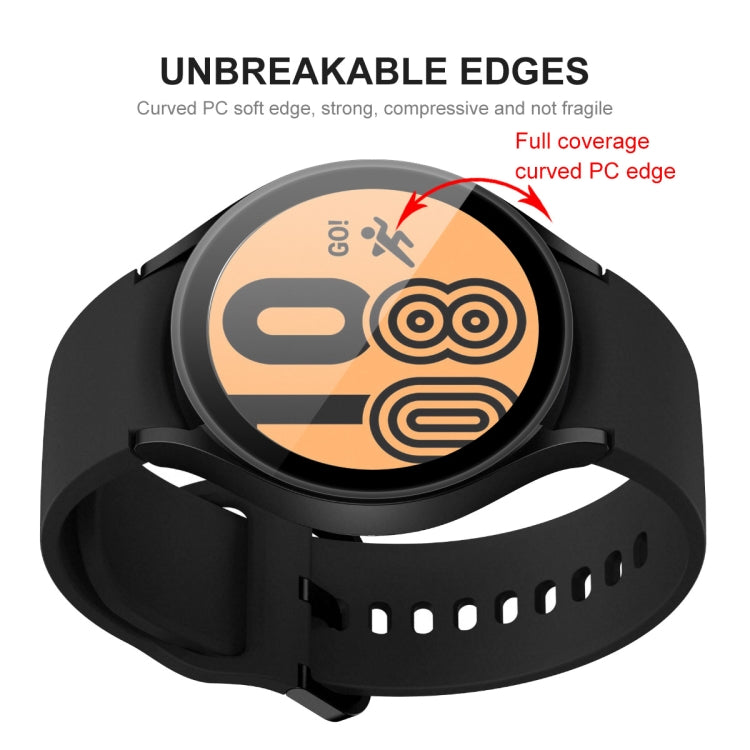 For Samsung Galaxy Watch4 44mm ENKAY Hat-Prince 3D Full Coverage Soft PC Edge + PMMA HD Screen Protector Film