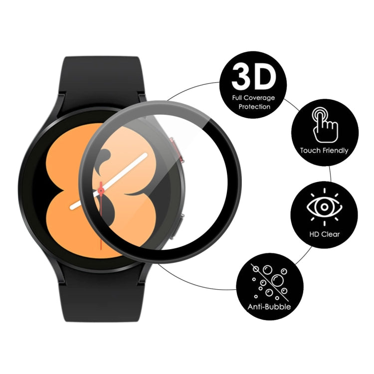 For Samsung Galaxy Watch4 44mm ENKAY Hat-Prince 3D Full Coverage Soft PC Edge + PMMA HD Screen Protector Film