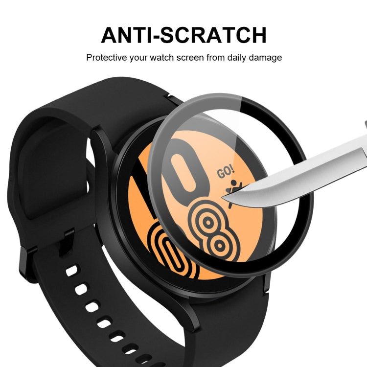 For Samsung Galaxy Watch4 44mm ENKAY Hat-Prince 3D Full Coverage Soft PC Edge + PMMA HD Screen Protector Film