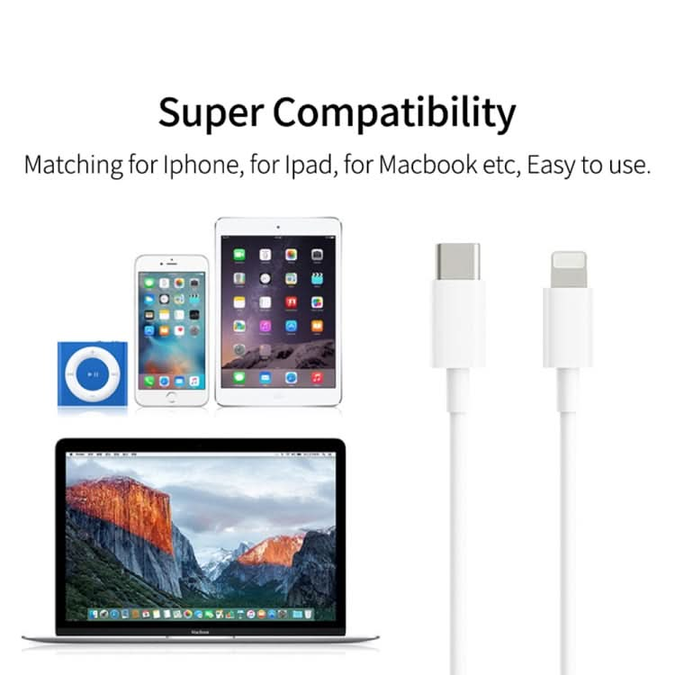 PD20W USB-C / Type-C to 8 Pin PD Fast Charging Sync Data Cable for iPhone 13 / 12 Series