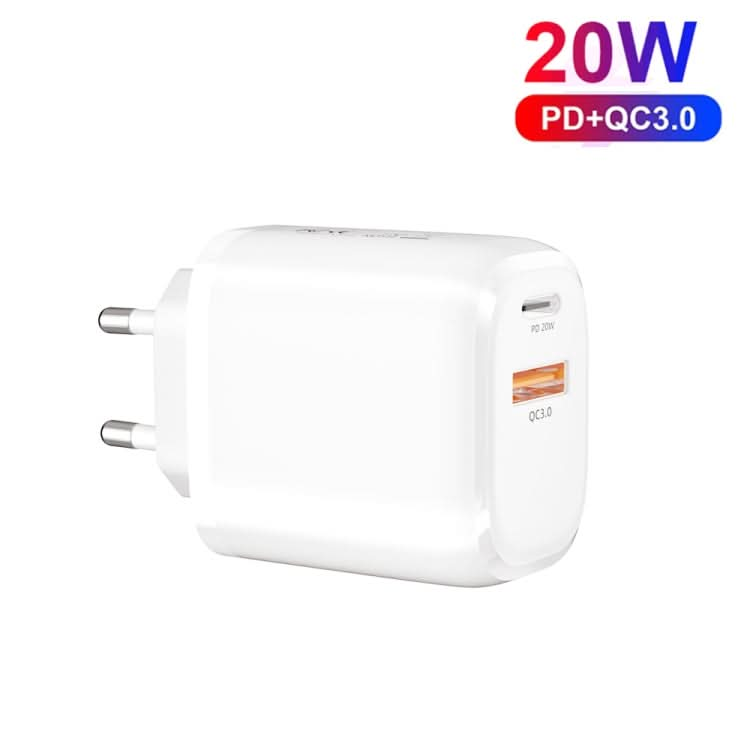 CS-20W Mini Portable PD3.0 + QC3.0 Dual Ports Fast Charger