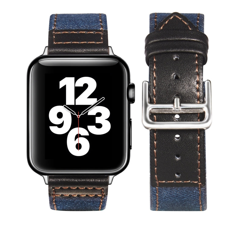 Sliver Buckle Leather Strap For Apple Watch Series