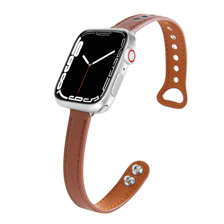 Leather Replacement Strap Watchband For Apple Watch Series