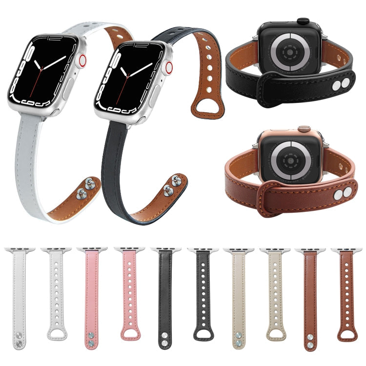 Leather Replacement Strap Watchband For Apple Watch Series