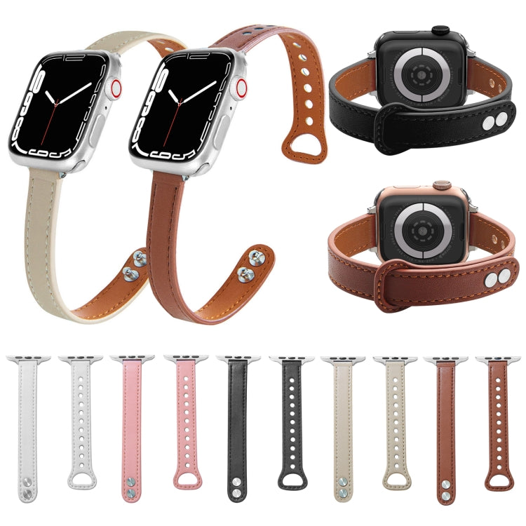 Leather Replacement Strap Watchband For Apple Watch Series