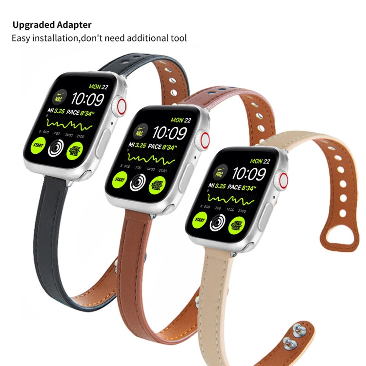 Leather Replacement Strap Watchband For Apple Watch Series