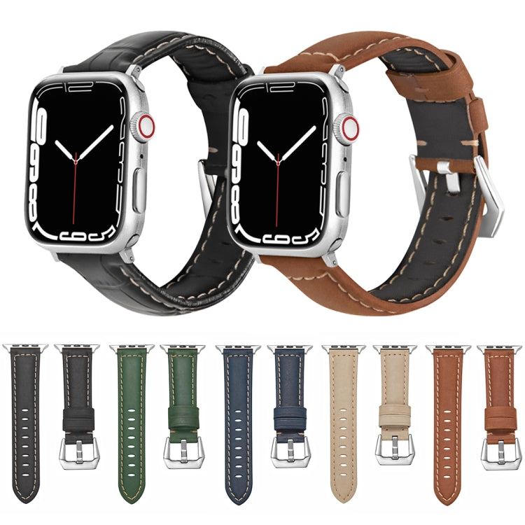 Leather Replacement Strap Watchband For Apple Watch Series