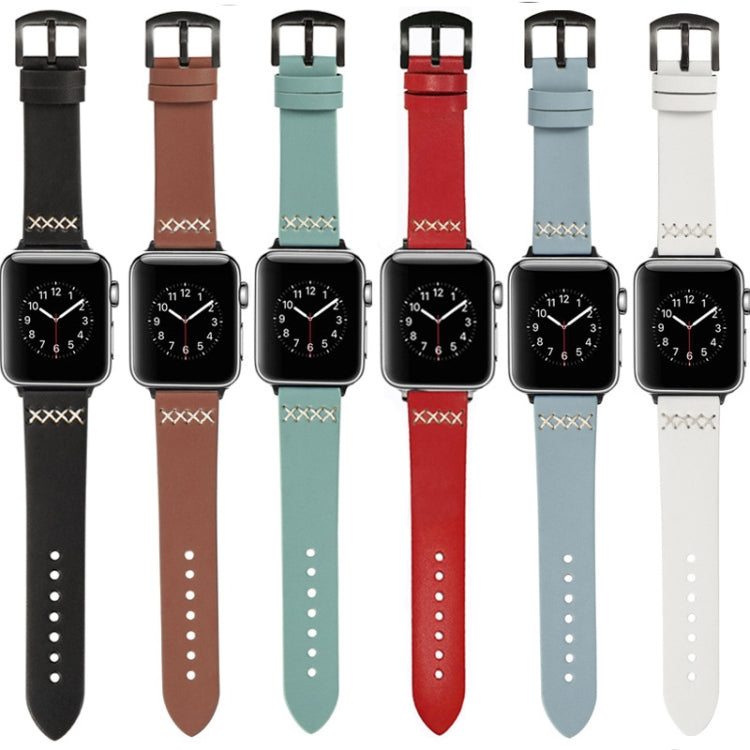 Leather Replacement Strap Watchband For Apple Watch Series