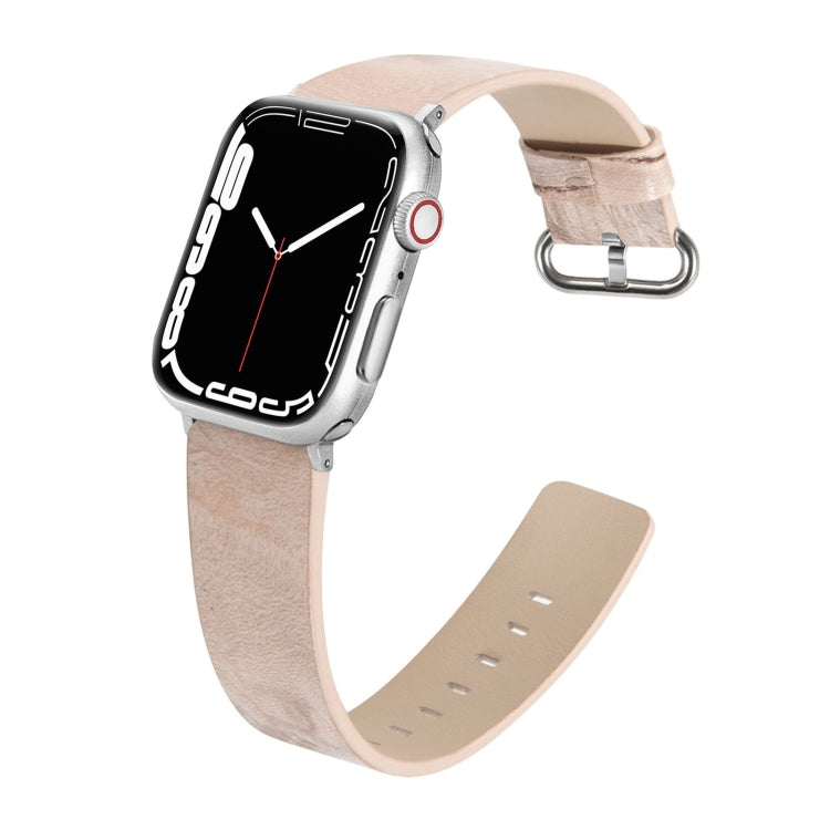 Marbled Leather Strap For Apple Watch Series