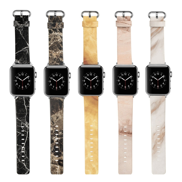 Marbled Leather Strap For Apple Watch Series