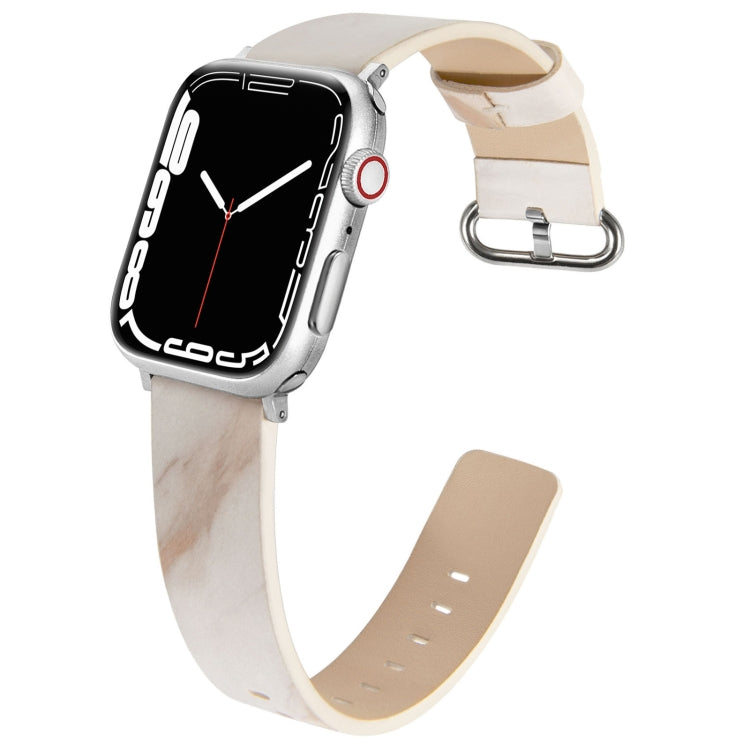 Marbled Leather Strap For Apple Watch Series