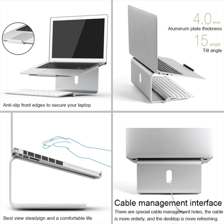 AP-2 Aluminum Alloy 360 Degrees Rotation Adjustable Laptop Stand for 11-17 inch Notebook