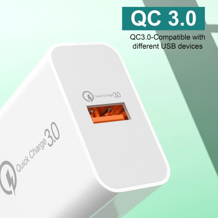 APD-2003 18W QC3.0 Single Port USB Charger with 1m USB to 8 Pin Data Cable