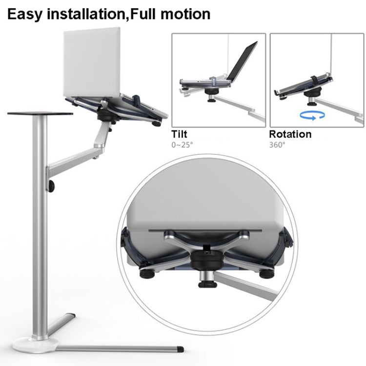 UP-8 3-in-1 Multifunction Adjustable Computer Floor Stand with Mouse Tray