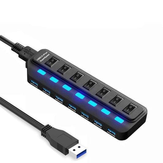 7 Ports USB 3.0 HUB Independent Switching Splitter My Store