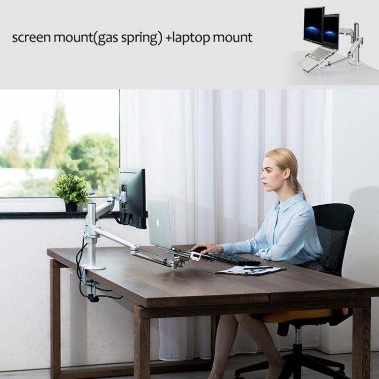 OL-3S Aluminum Height Adjustable Desktop Computer Stand for 17-32 inch and 12-17 inch Monitor